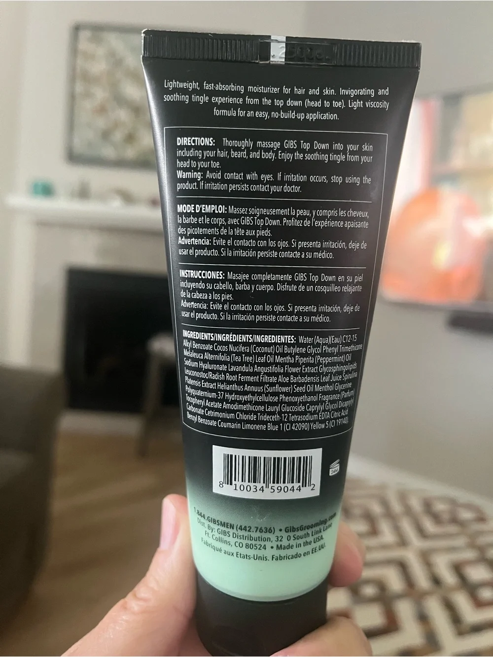 Top Down Gibs Grooming Hair & Body Hydrator – Mint Green